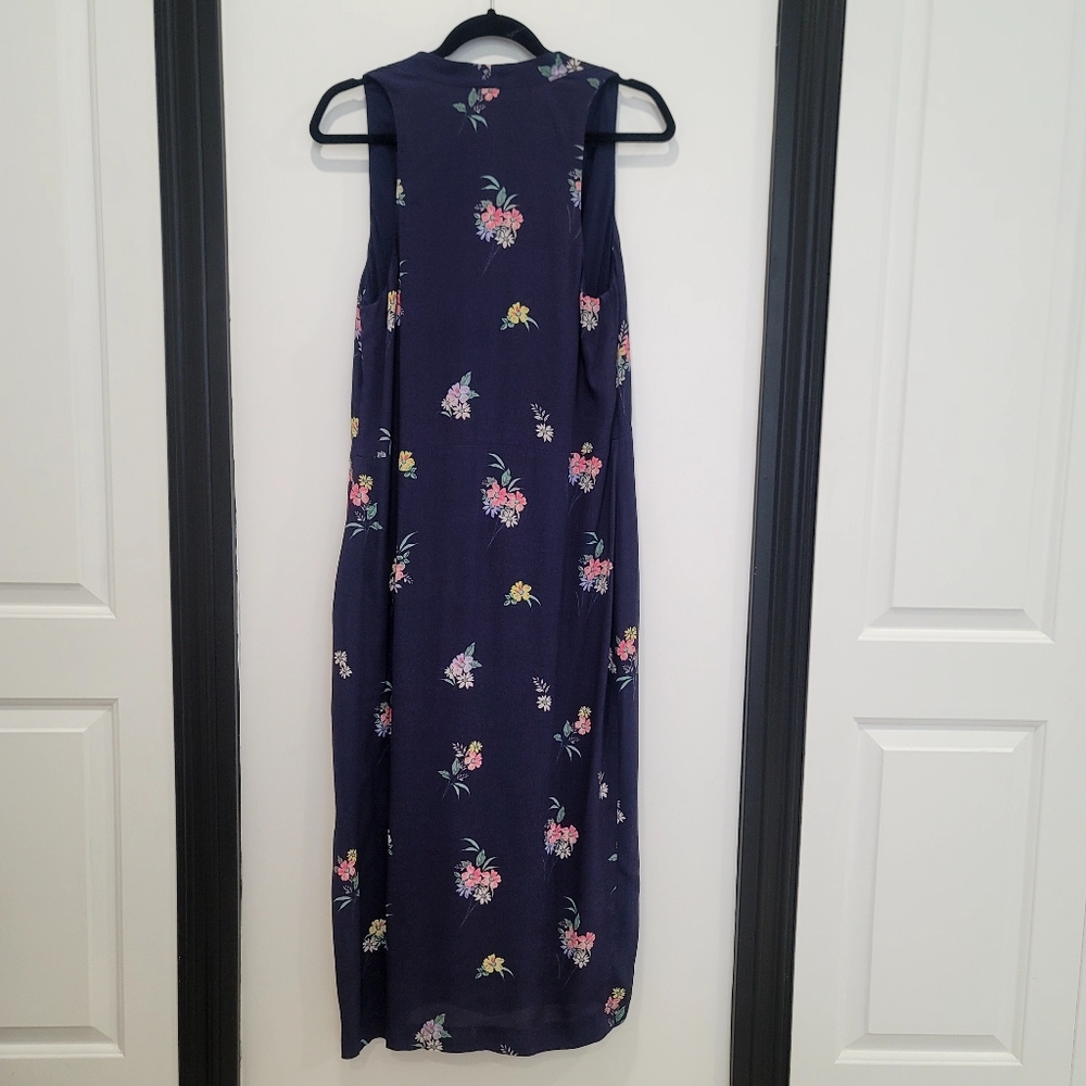MAJORELLE Copacabana  Midi dress Navy And Floral Print Size Medium - Picture 14 of 14